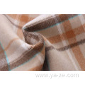 double-faced plaid fleece woven woolen fabric for overcoat